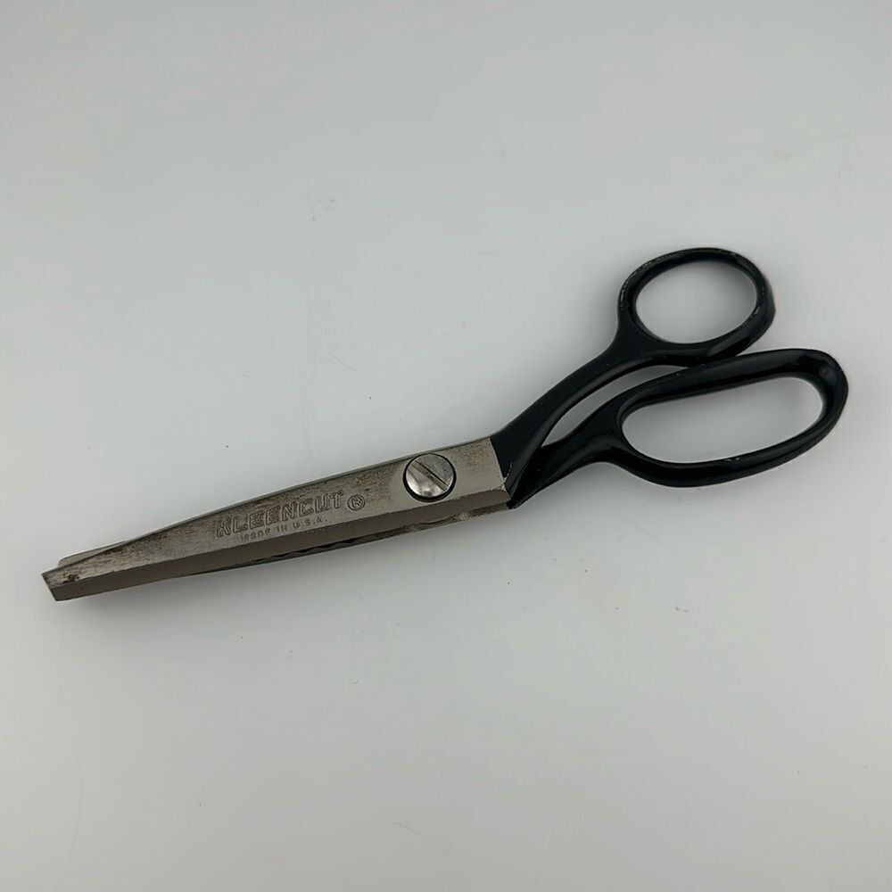 Vintage 1950's Deluxe Kleencut Pinking Shears Scissors U.S.A. 7.5 Inch
